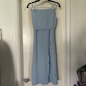 Brand New, Light Blue Crop Top & Skirt Set